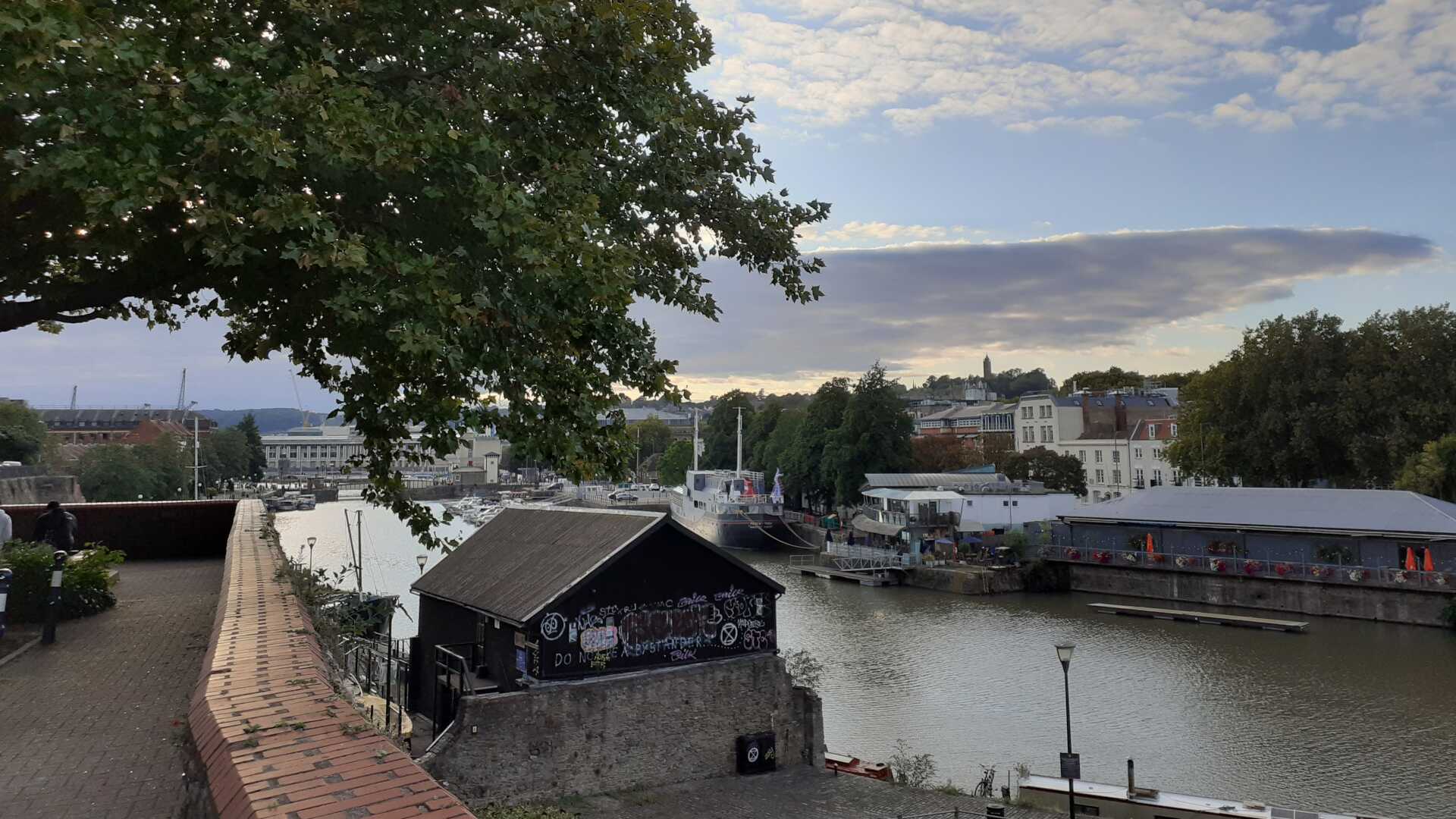 Contact page for Web Design Bristol, we are beyond the trees - slider of river from St Philips Marsh Bristol